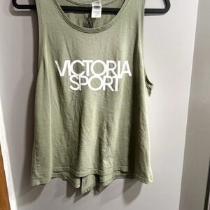 VICTORIA SPORT Keyhole Tie Back Tank Top Size medium